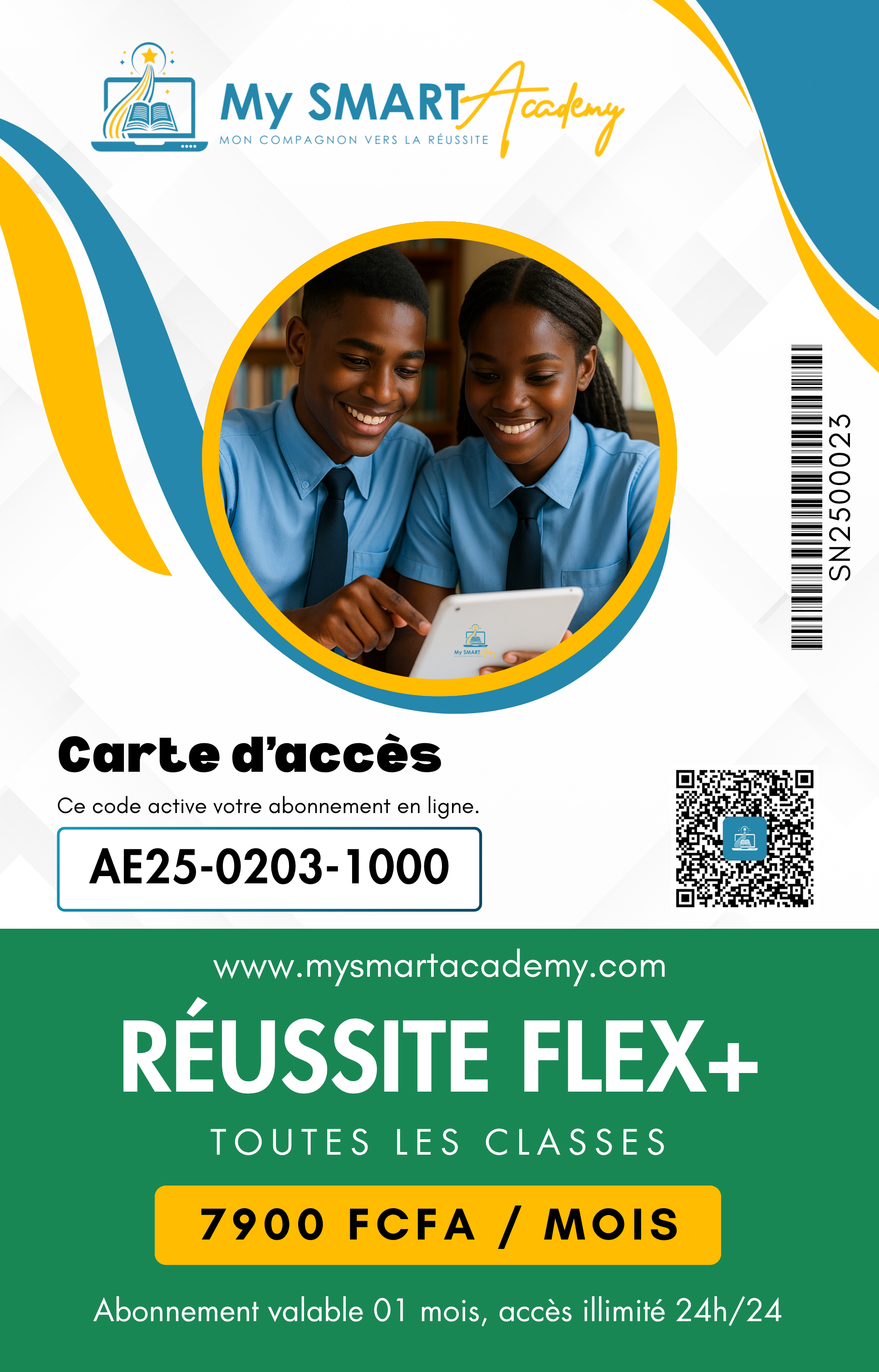 Carte d’accès Réussite Flex Plus